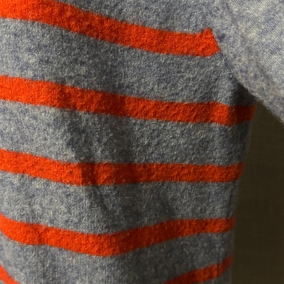 J Crew Sweater-Sz L-Tipped Turtle Neck-River/Sunset Striped-Merino/Alpaca/Poly - Picture 4 of 16
